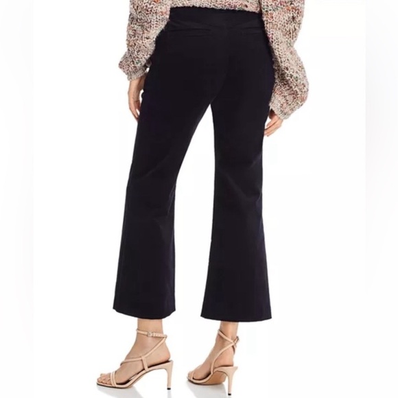 🌻 Joie Navy Blue Corduroy Flare Leg Cropped Pants size 4* Winter Career Holiday - Picture 4 of 8